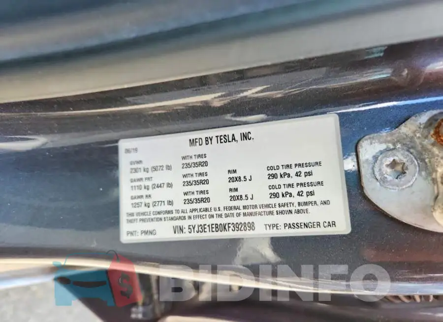 5YJ3E1EB0KF392898 Photo# 13