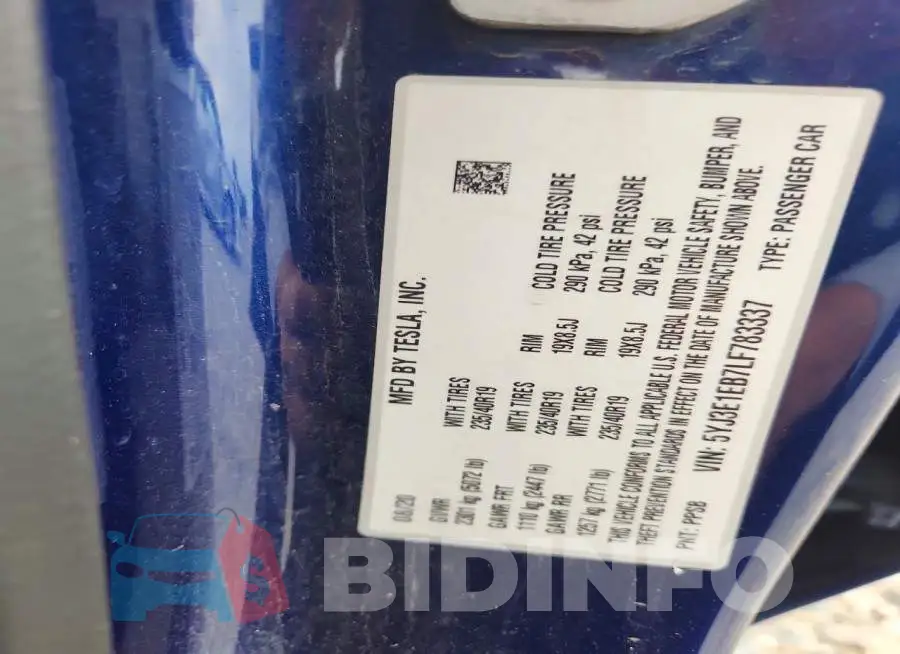 5YJ3E1EB7LF783337 Photo# 13