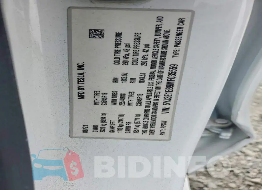 5YJ3E1EB9MF035559 Photo# 12