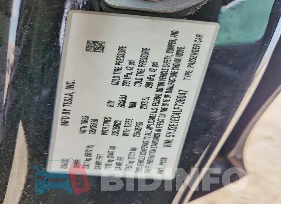 5YJ3E1EC4LF736047 Photo# 12