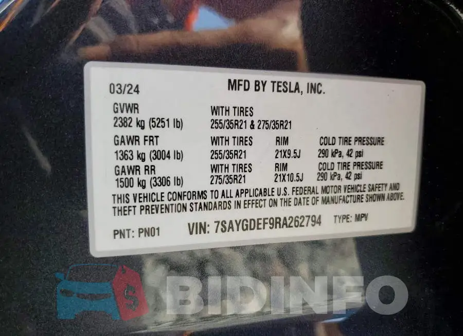 7SAYGDEF9RA262794 Photo# 12