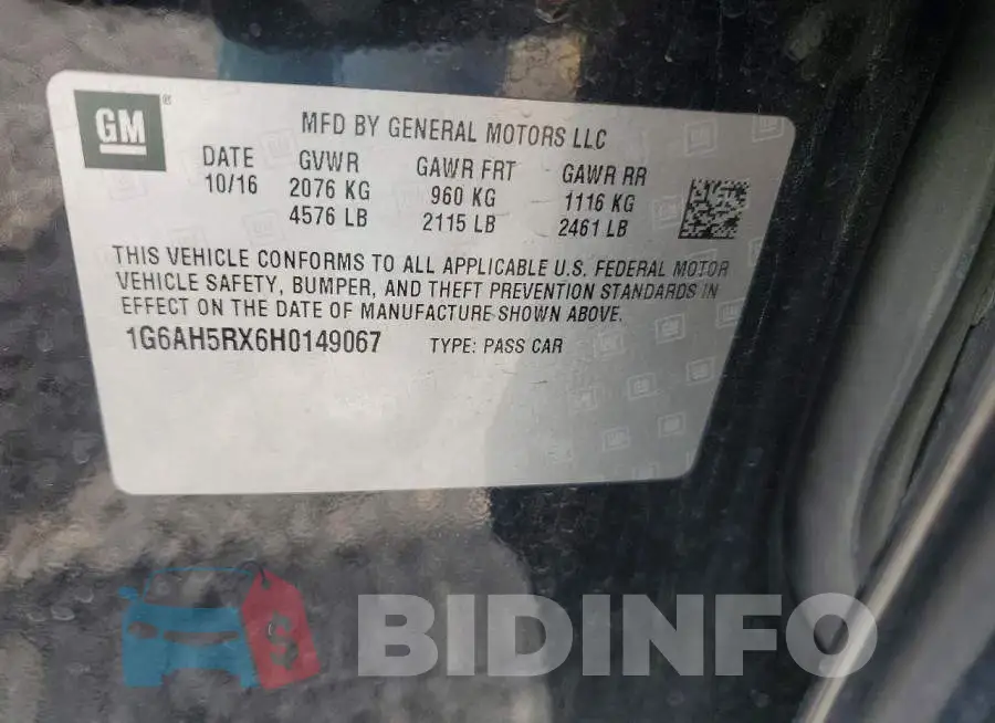 1G6AH5RX6H0149067 Photo# 12