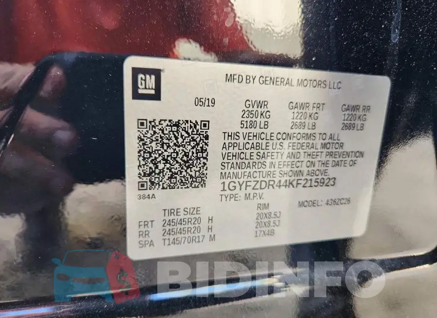 1GYFZDR44KF215923 Photo# 13
