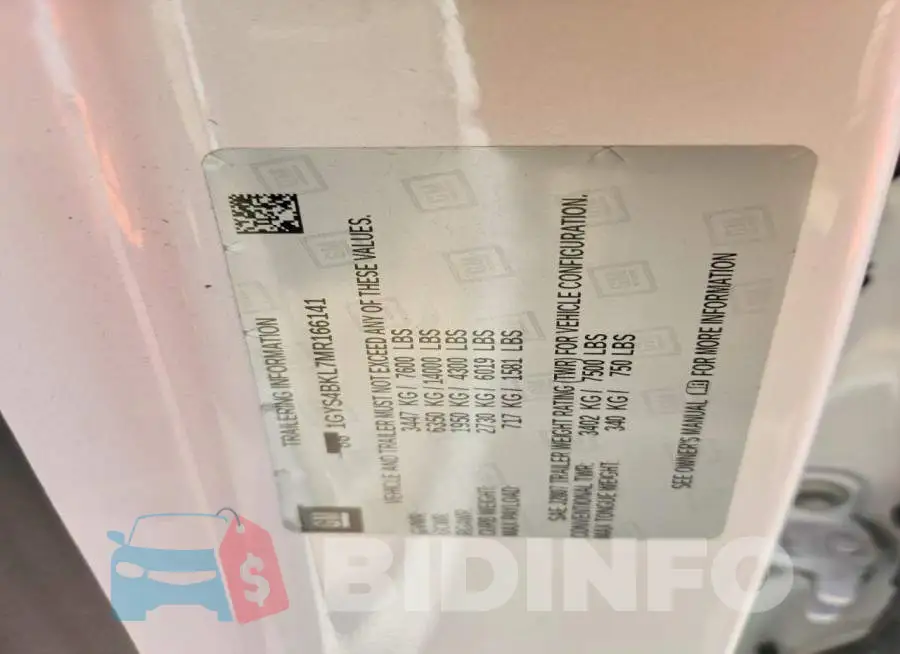 1GYS4BKL7MR166141 Photo# 12
