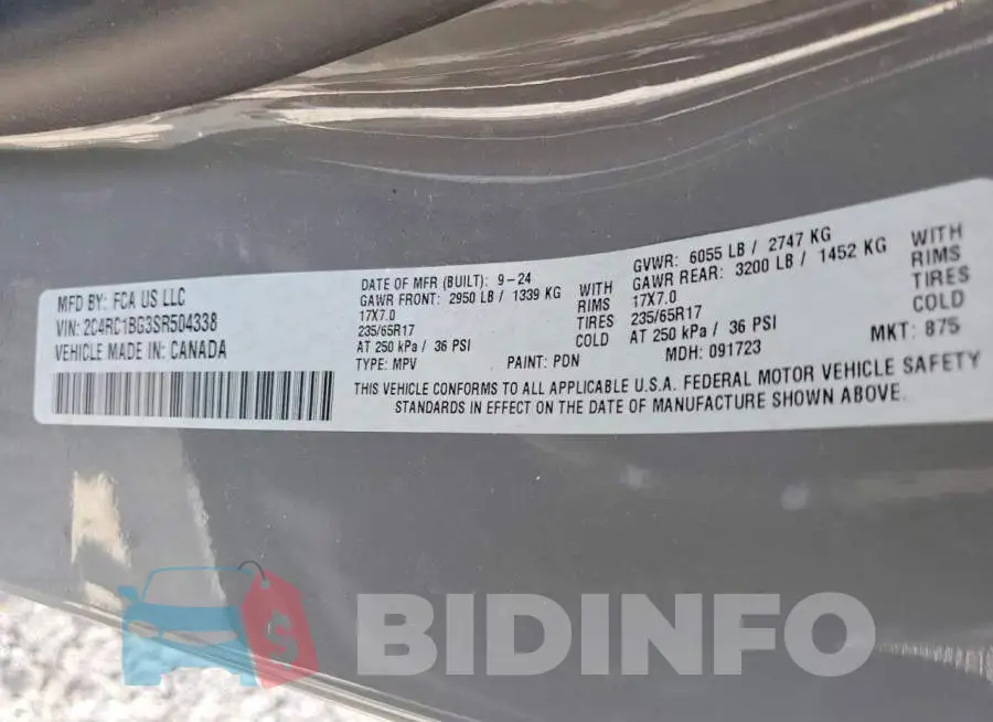 2C4RC1BG3SR504338 Photo# 13