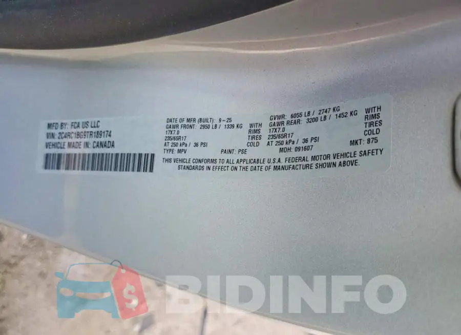 2C4RC1BG9TR189174 Photo# 13