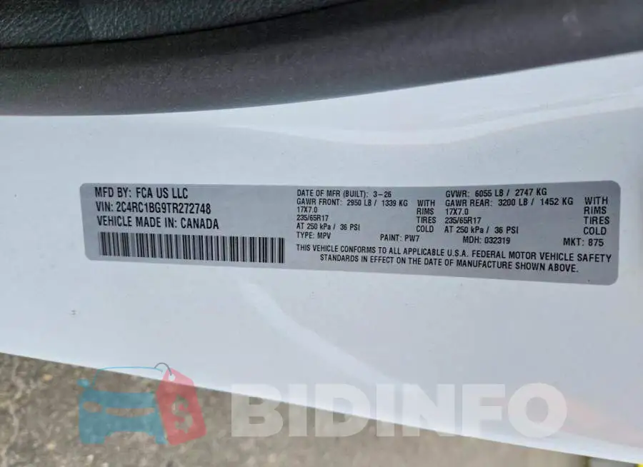 2C4RC1BG9TR272748 Photo# 14