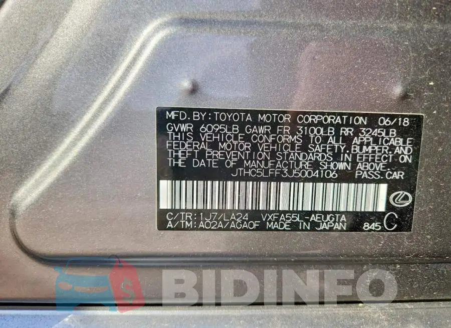 JTHC5LFF3J5004106 Photo# 12