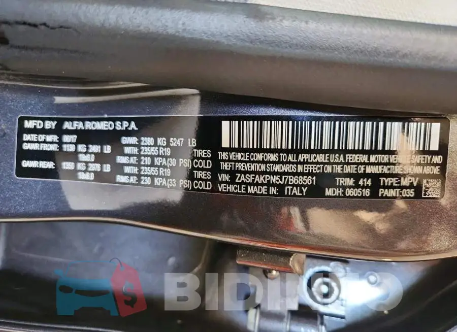 ZASFAKPN5J7B68561 Photo# 13