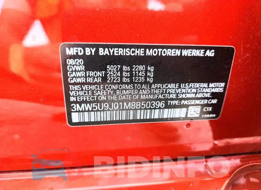 3MW5U9J01M8B50396 Photo# 12