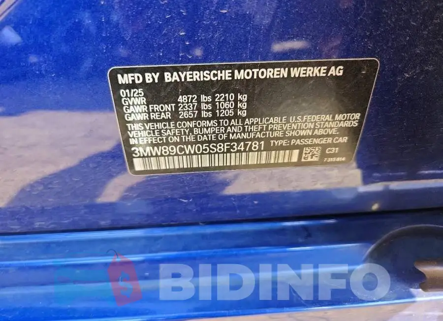 3MW89CW05S8F34781 Photo# 12