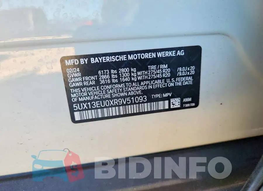 5UX13EU0XR9V51093 Photo# 13