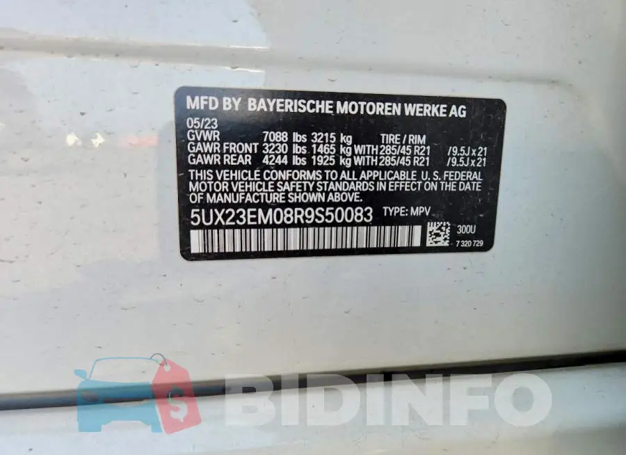 5UX23EM08R9S50083 Photo# 13