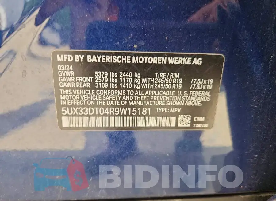 5UX33DT04R9W15181 Photo# 13