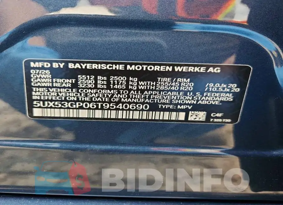 5UX53GP06T9540690 Photo# 13