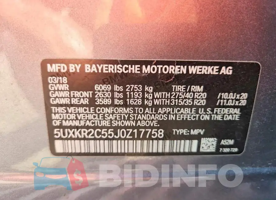 5UXKR2C55J0Z17758 Photo# 13