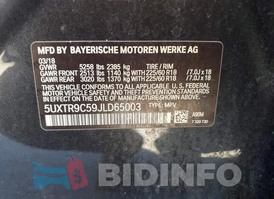 5UXTR9C59JLD65003 Photo# 13