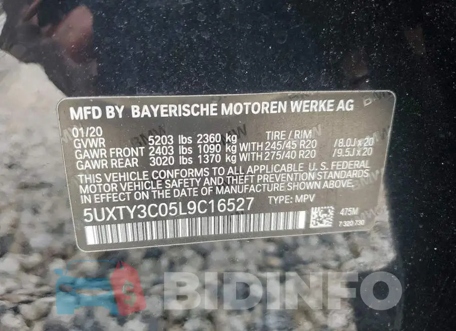 5UXTY3C05L9C16527 Photo# 13