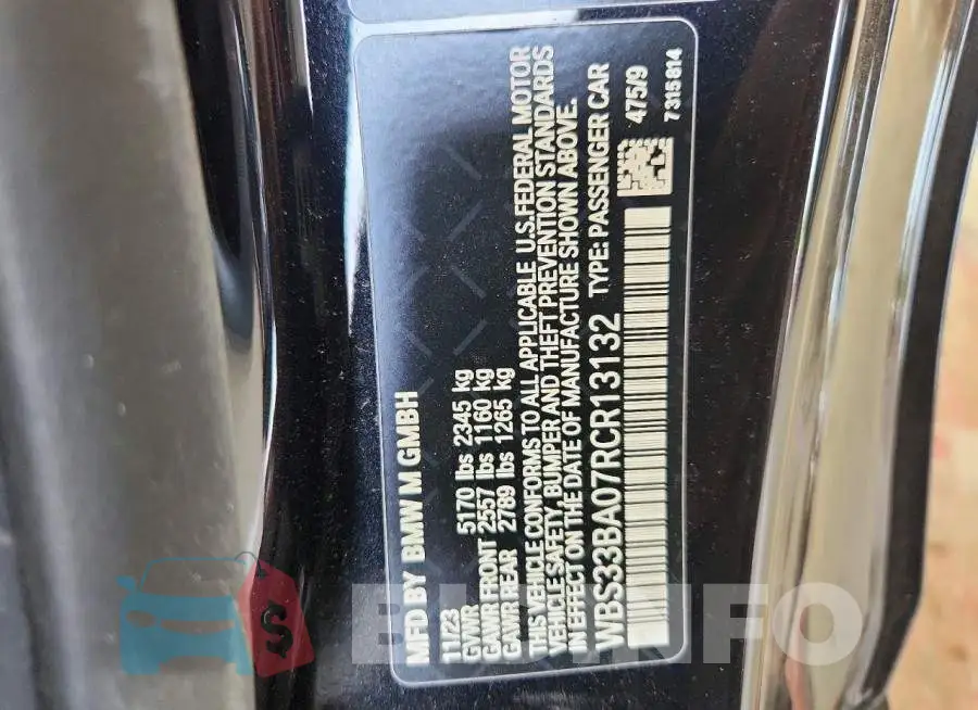 WBS33BA07RCR13132 Photo# 12