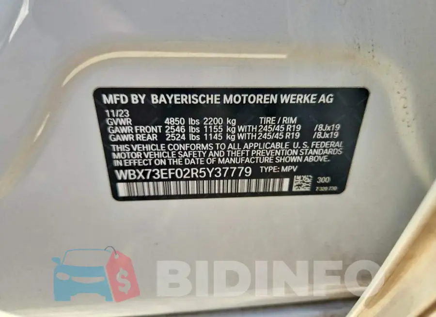 WBX73EF02R5Y37779 Photo# 12