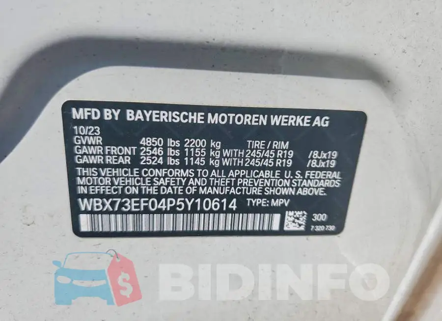 WBX73EF04P5Y10614 Photo# 13