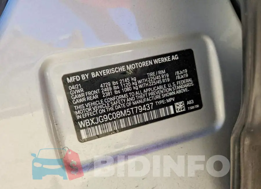 WBXJG9C08M5T79437 Photo# 13