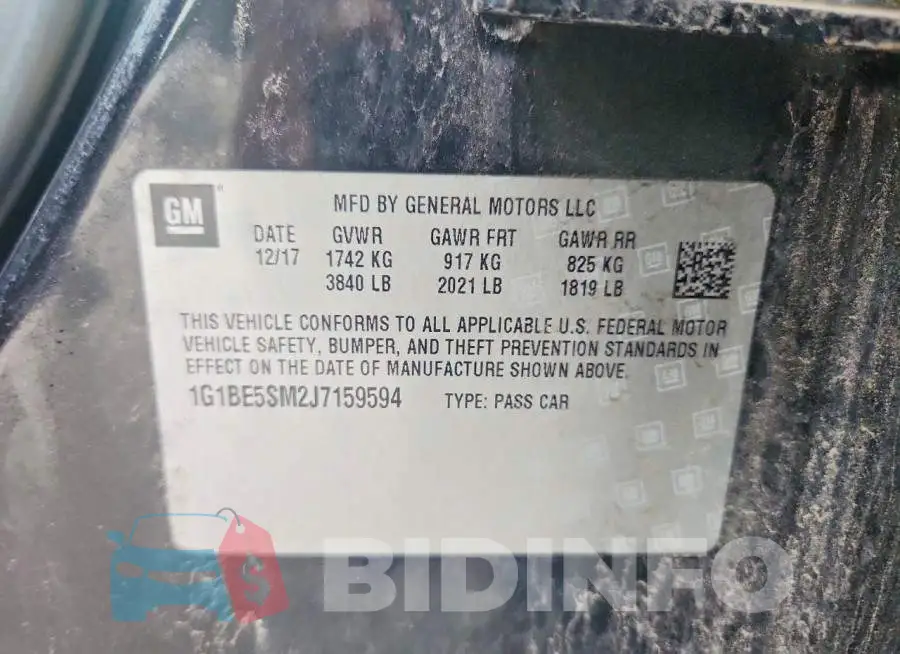 1G1BE5SM2J7159594 Photo# 12