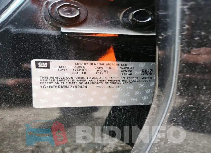 1G1BE5SM8J7152424 Photo# 12
