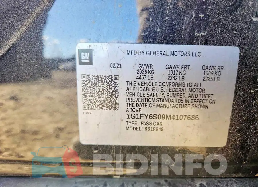 1G1FY6S09M4107686 Photo# 12
