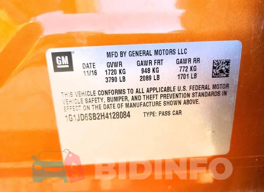 1G1JD6SB2H4128084 Photo# 13
