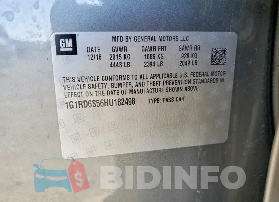 1G1RD6S56HU182498 Photo# 12