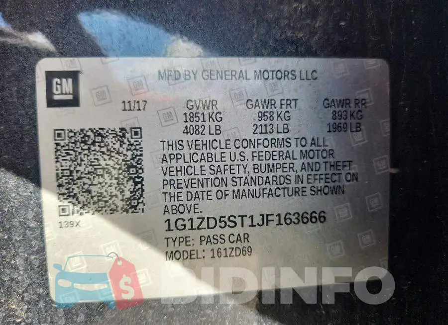 1G1ZD5ST1JF163666 Photo# 12