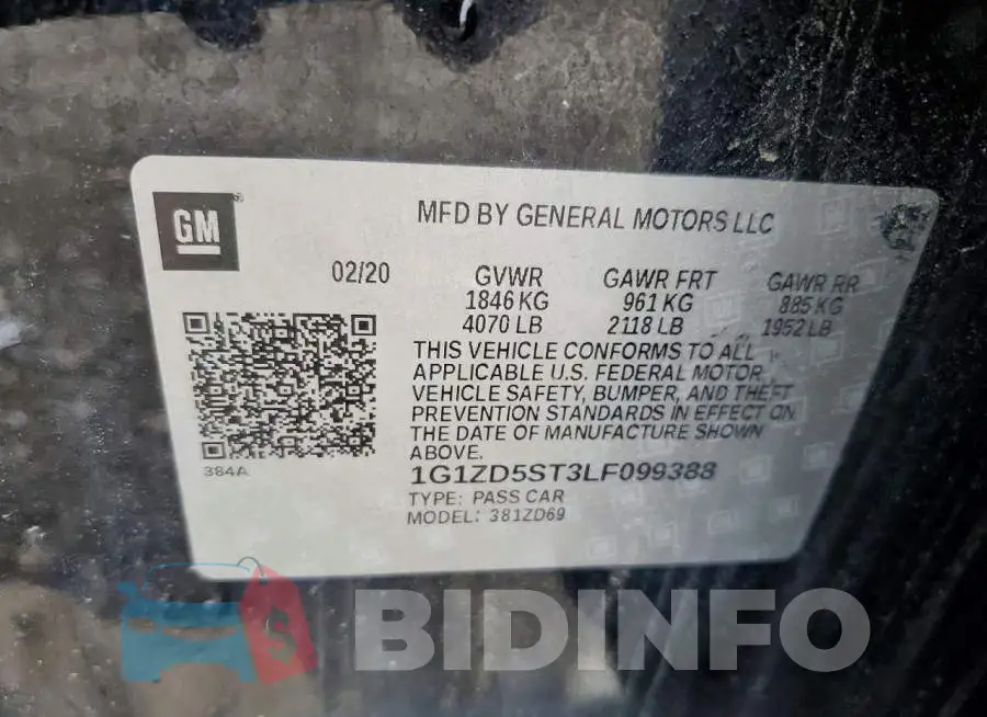 1G1ZD5ST3LF099388 Photo# 12