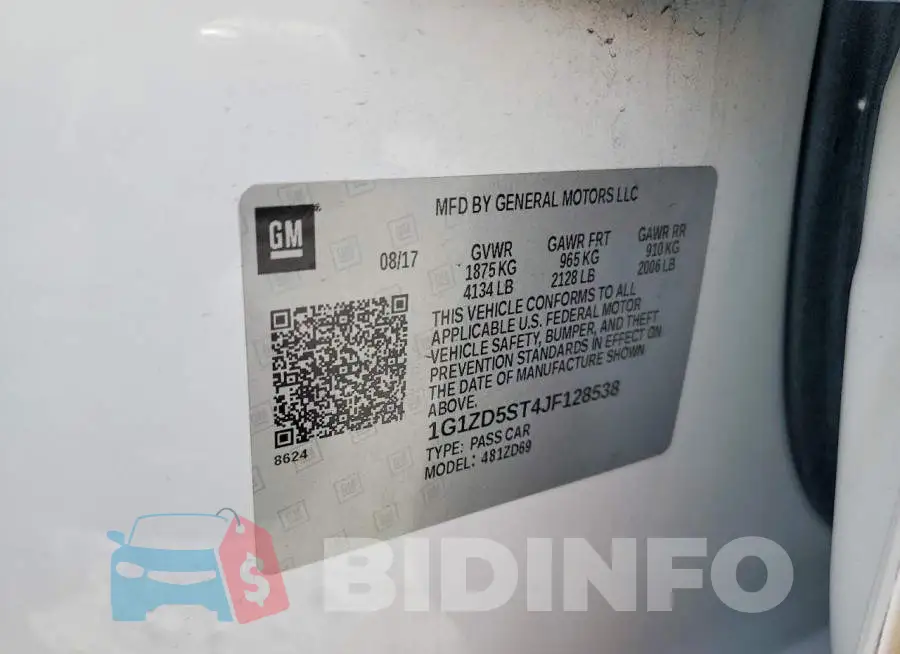 1G1ZD5ST4JF128538 Photo# 12