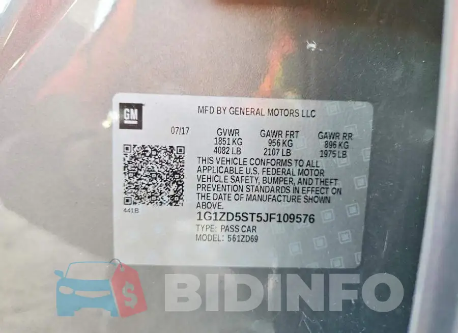 1G1ZD5ST5JF109576 Photo# 12