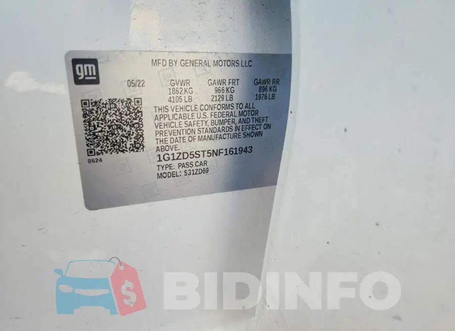 1G1ZD5ST5NF161943 Photo# 12