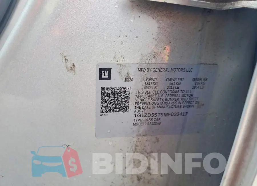 1G1ZD5ST9MF023417 Photo# 13