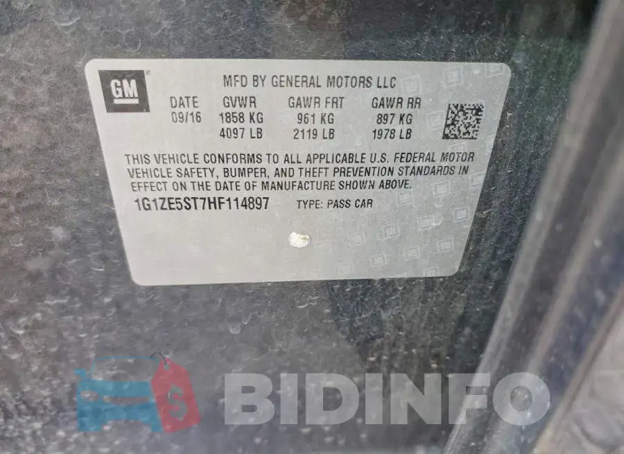 1G1ZE5ST7HF114897 Photo# 13