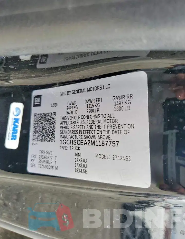 1GCHSCEA2M1187757 Photo# 12