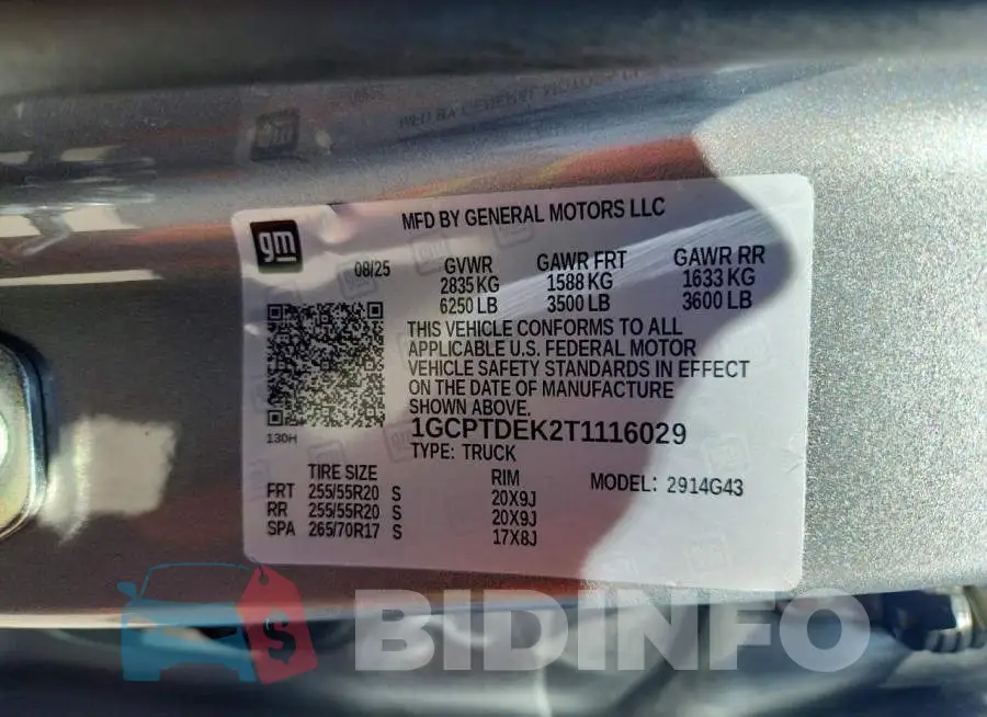 1GCPTDEK2T1116029 Photo# 12
