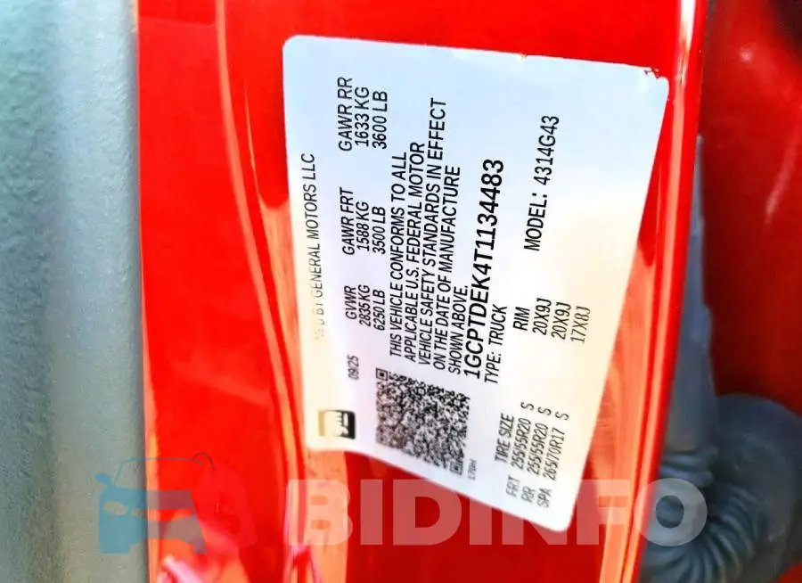 1GCPTDEK4T1134483 Photo# 12
