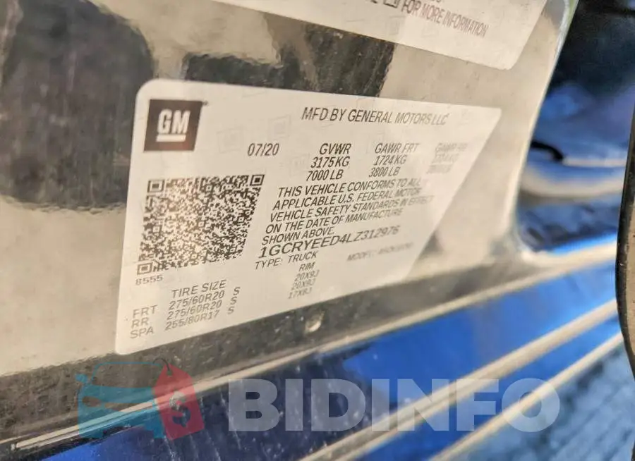 1GCRYEED4LZ312976 Photo# 13