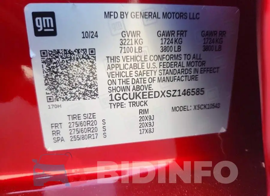 1GCUKEEDXSZ146585 Photo# 12