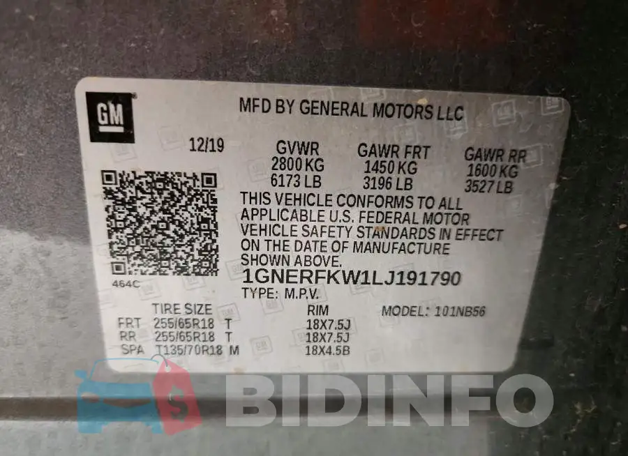 1GNERFKW1LJ191790 Photo# 13