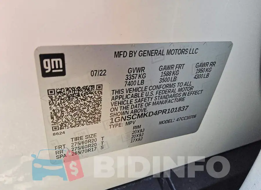 1GNSCMKD4PR101837 Photo# 13