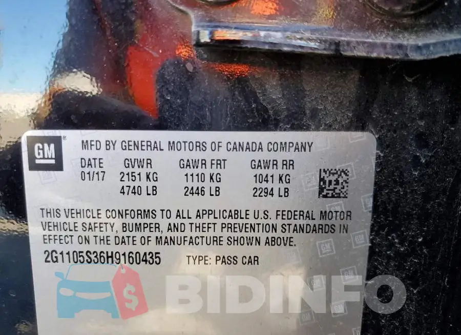 2G1105S36H9160435 Photo# 12
