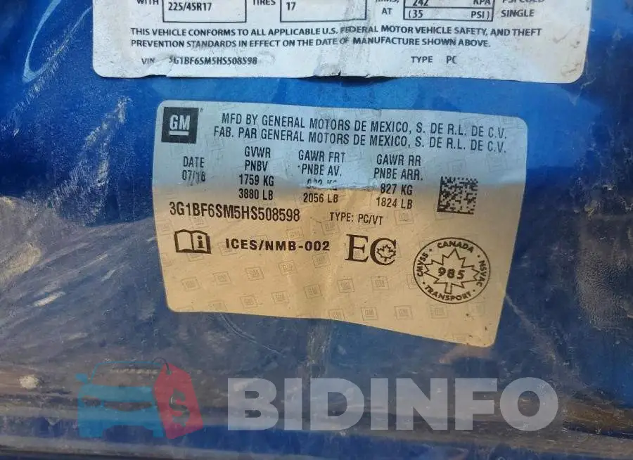 3G1BF6SM5HS508598 Photo# 12
