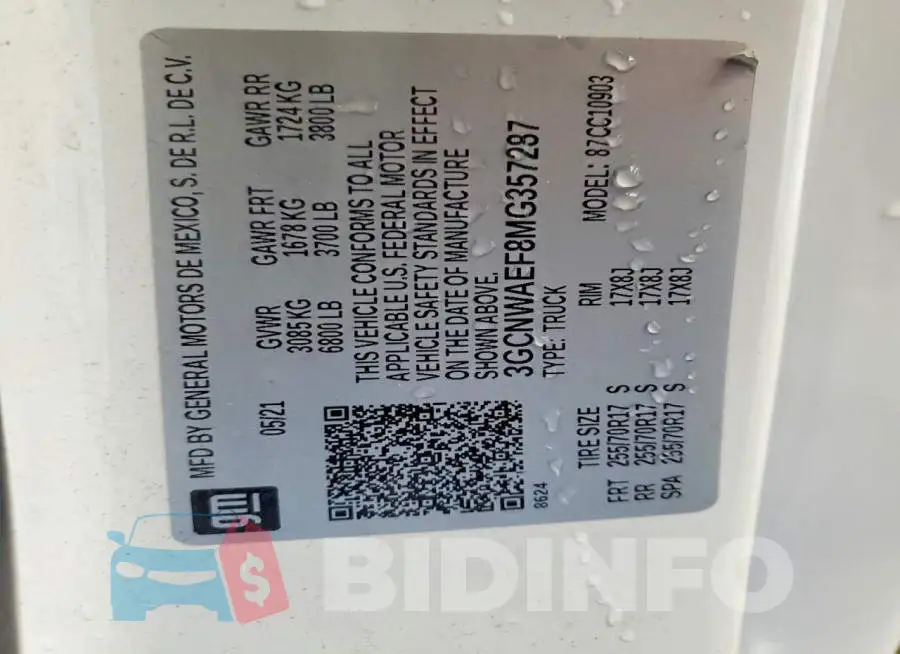 3GCNWAEF8MG357287 Photo# 12