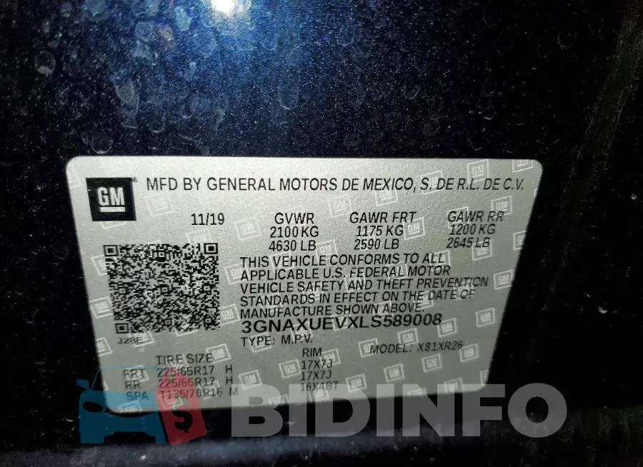 3GNAXUEVXLS589008 Photo# 13