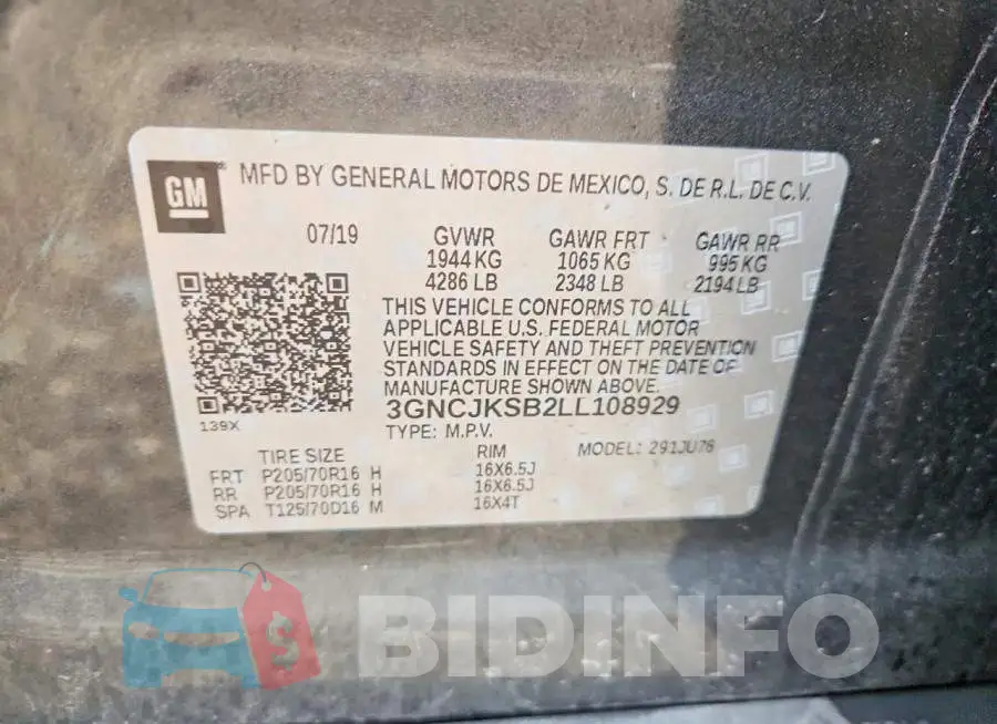 3GNCJKSB2LL108929 Photo# 12